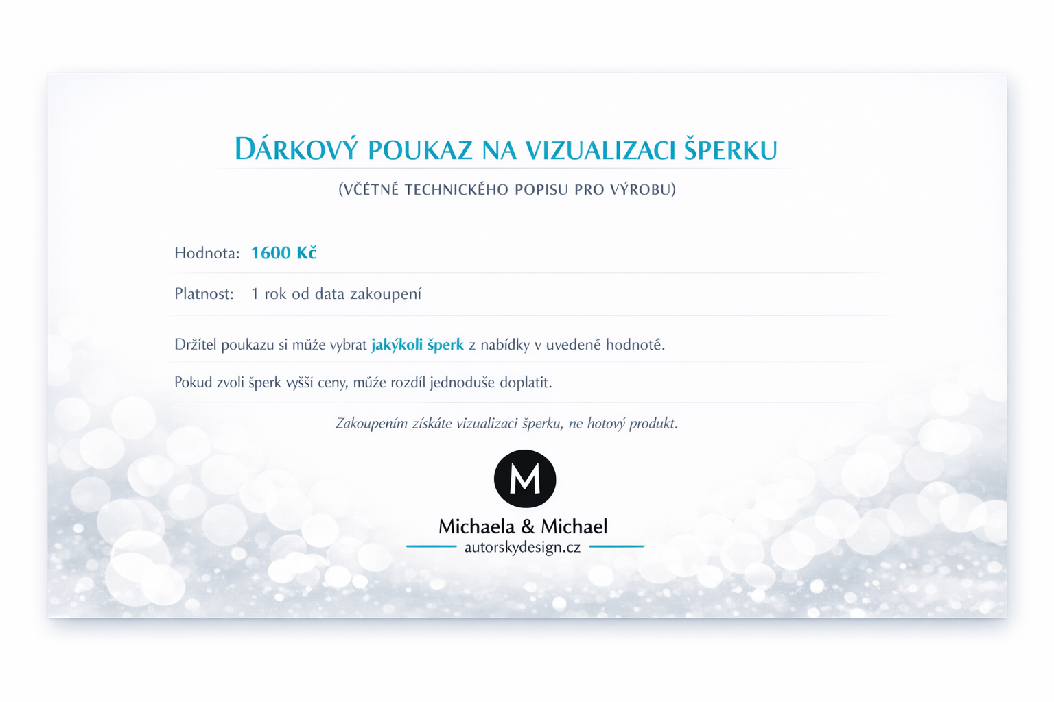 DÁRKOVÝ POUKAZ V HODNOTĚ 1600 KČ