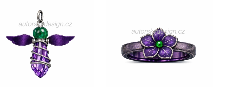 ŠM0085 autorsky motiv a vizualizace šperků autor Michaela