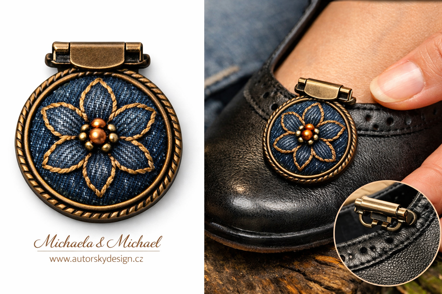 ŠM001-brož autorsky motiv a vizualizace šperků autor Michaela