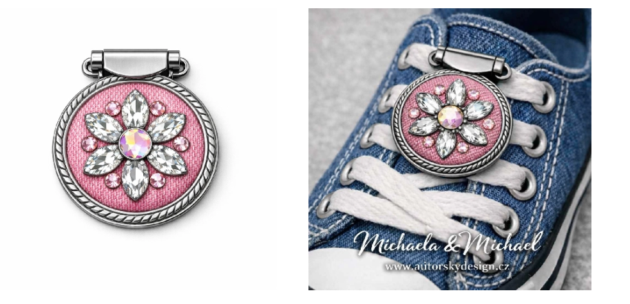 ŠM002-brož autorsky motiv a vizualizace šperků autor Michaela