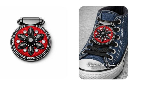 ŠM003-brož autorsky motiv a vizualizace šperků autor Michaela